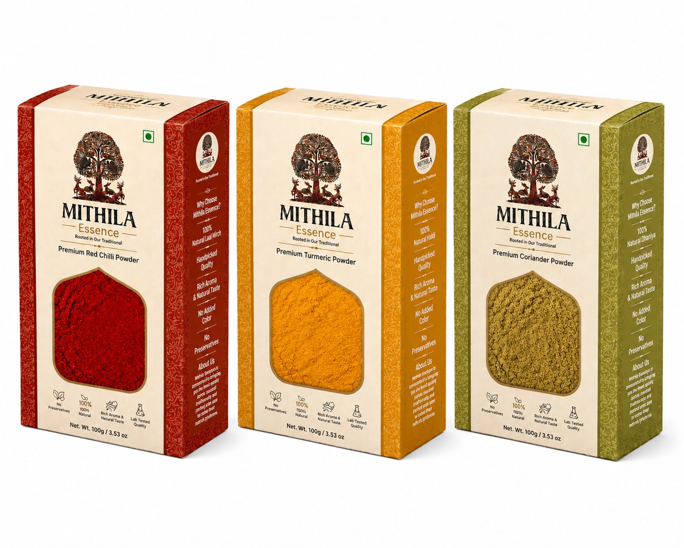 Mithila Essence Premium Spice Combo Pack (3 x 100g)